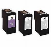 Lexmark 14, 15 3-Pack Combo (2 Black, 1 Color) $15.00 each
